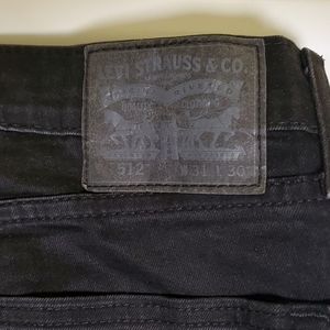 Levi's 512 mens black denim jeans